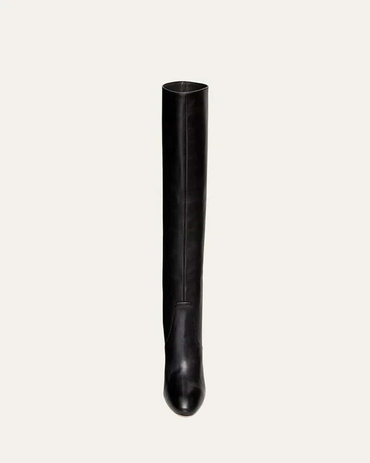 Goldy Leather Knee Boots - Image 2