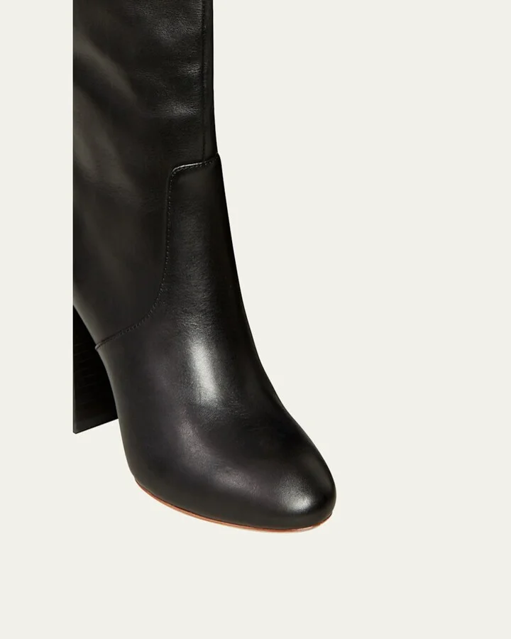 Goldy Leather Knee Boots - Image 4