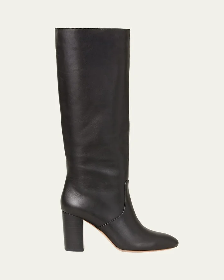 Goldy Leather Knee Boots