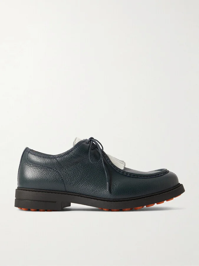 Golf Fringed Full-Grain Leather Shoes