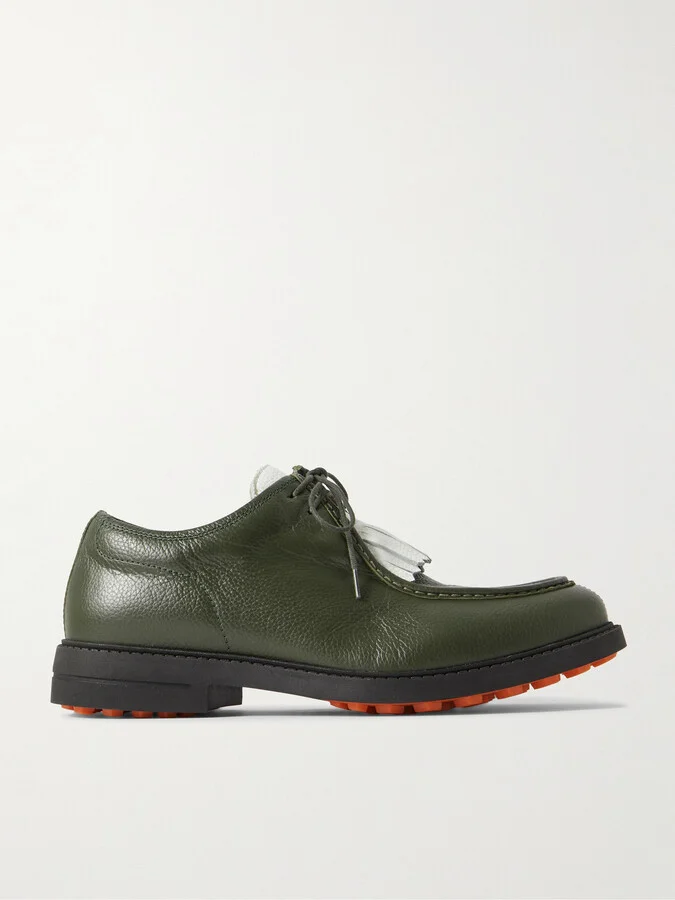 Golf Fringed Full-Grain Leather Shoes