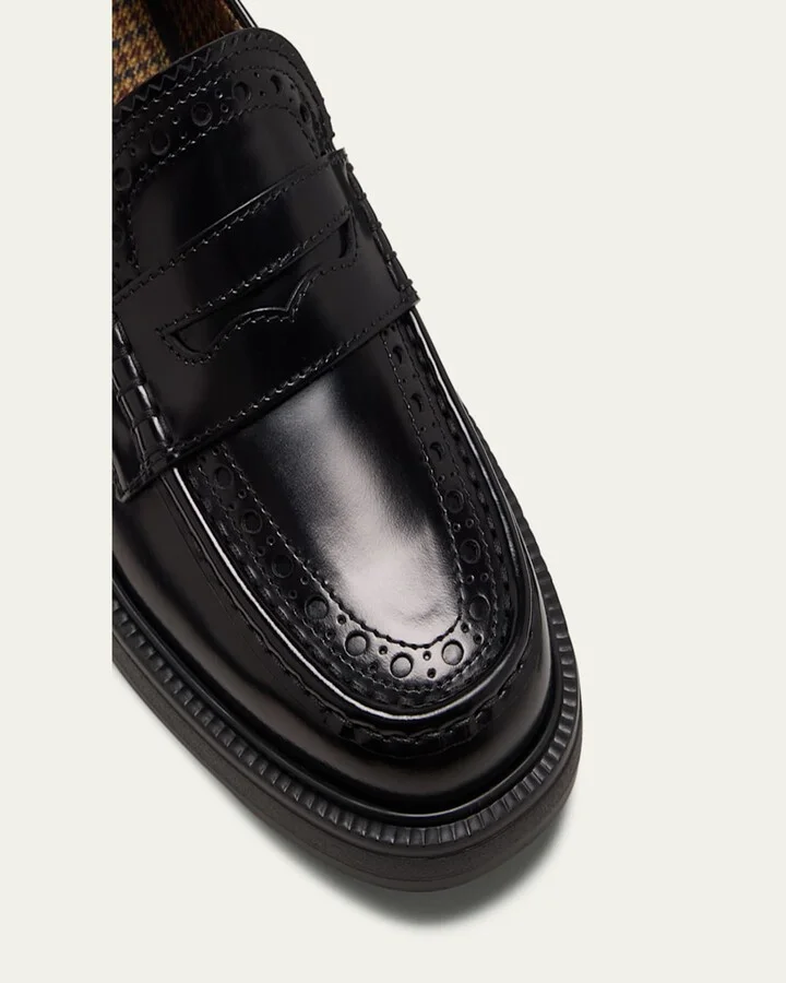 Gomma Classic Leather Penny Loafers - Image 7