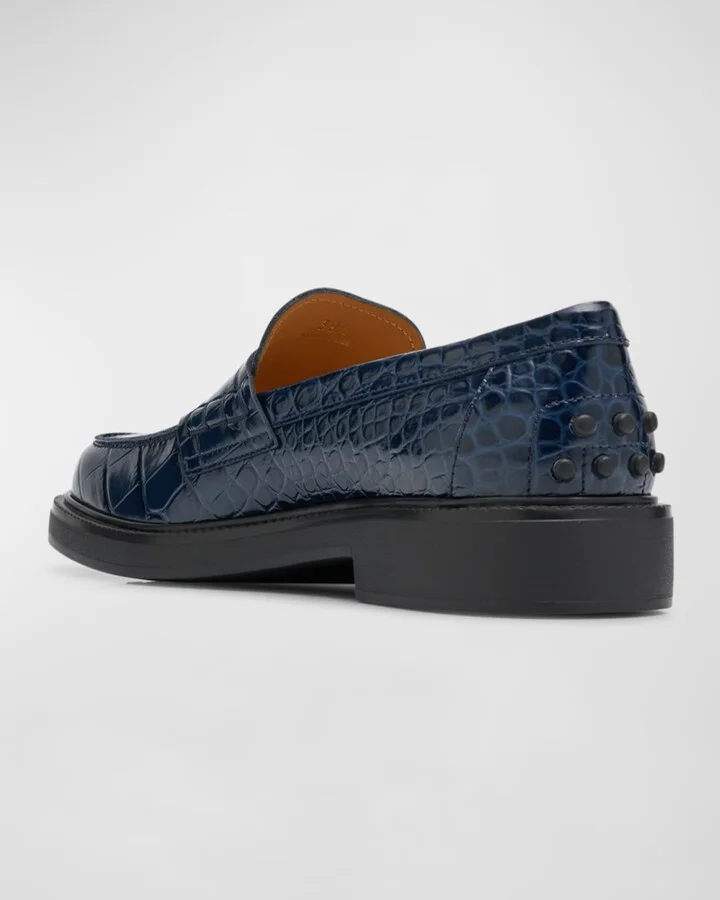 Gomma Croco Classic Penny Loafers - Image 3