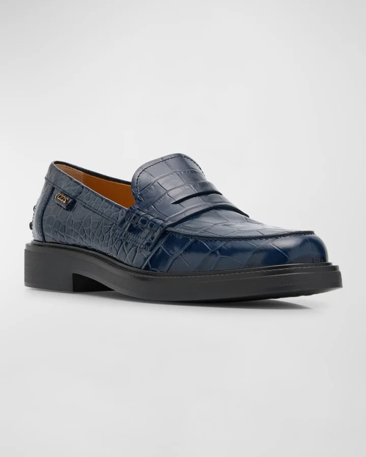 Gomma Croco Classic Penny Loafers - Image 4