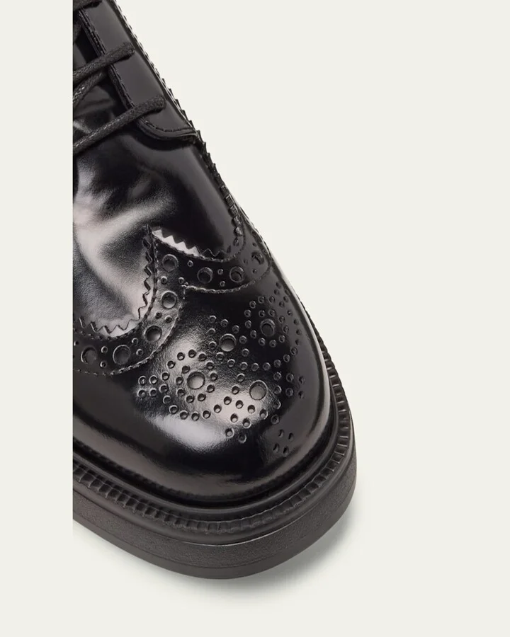 Gomma Leather Lace-Up Oxford Loafers - Image 3