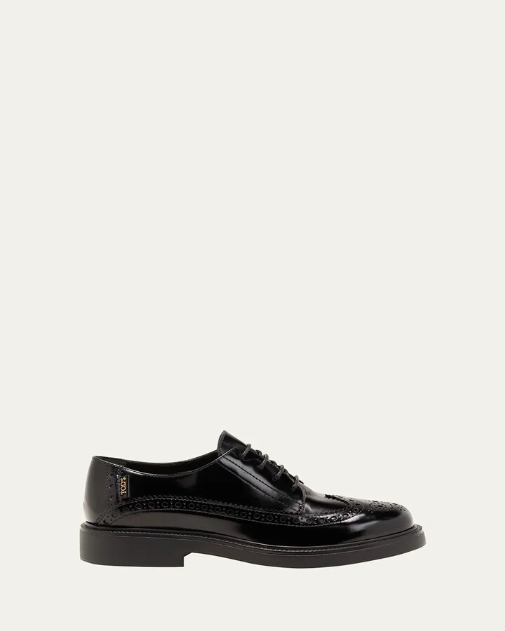 Gomma Leather Lace-Up Oxford Loafers