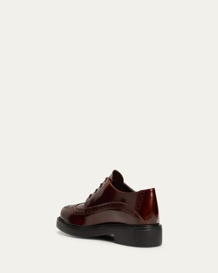 Gomma Leather Wing-Tip Oxford Loafers - Image 3