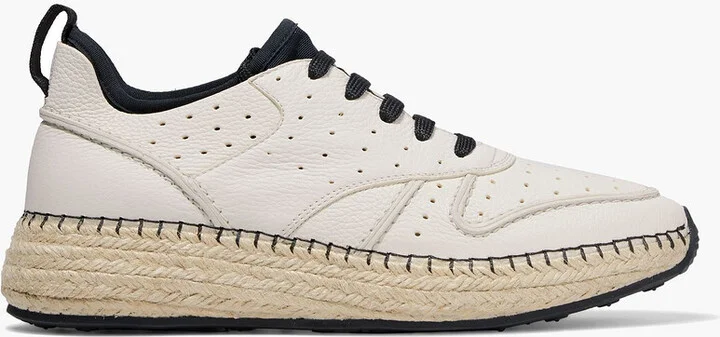 Gomma Run perforated textured-leather sneakers