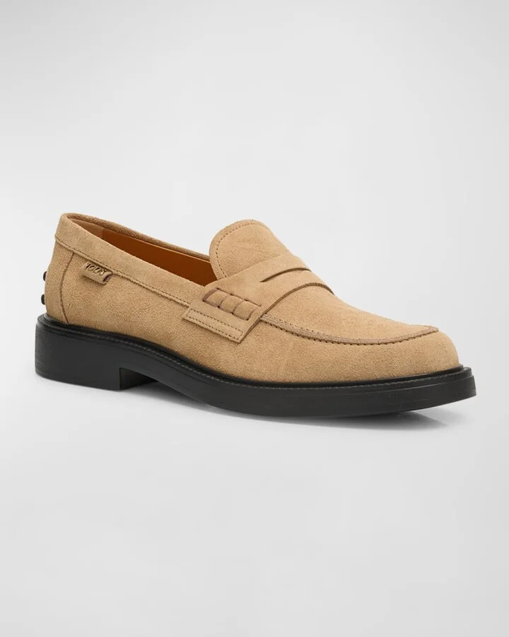 Gomma Suede Penny Loafers - Image 5