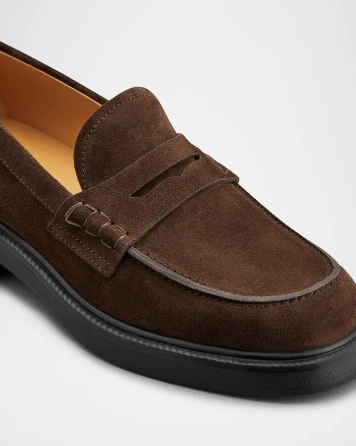 Gomma Suede Penny Loafers - Image 7