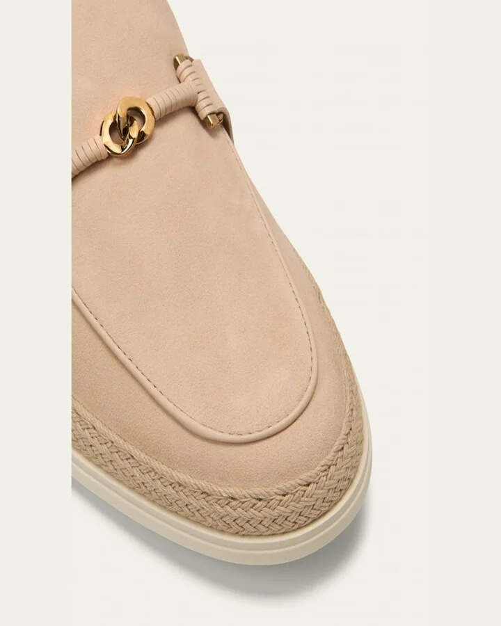 Gomma Suede T-Ring Espadrille Driver Loafers - Image 3