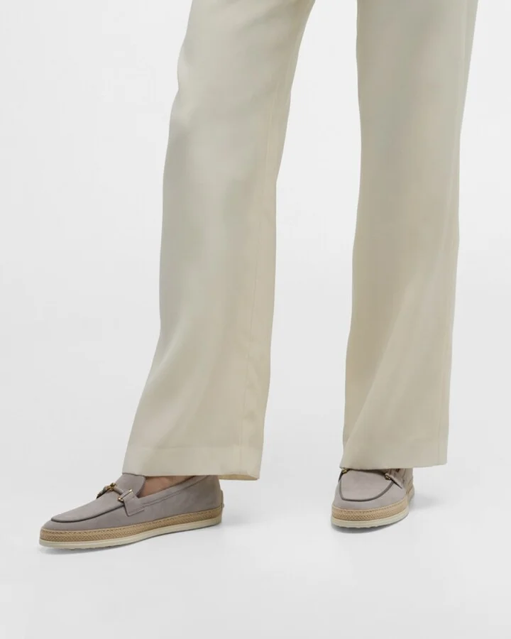Gomma Suede T-Ring Espadrille Driver Loafers - Image 5