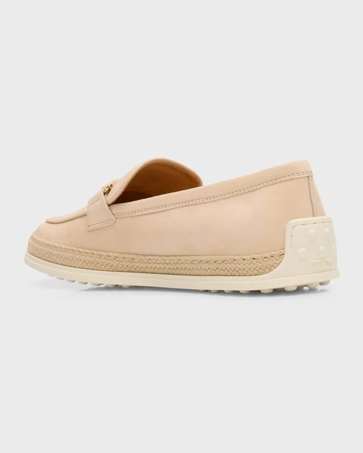 Gomma Suede T-Ring Espadrille Driver Loafers - Image 11