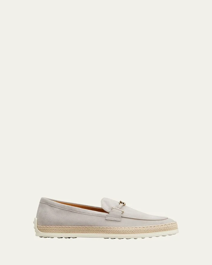 Gomma Suede T-Ring Espadrille Loafers