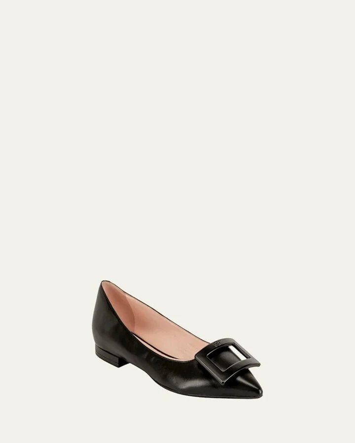 Gommettine Leather Ballet Flats with Tonal Buckle - Image 2