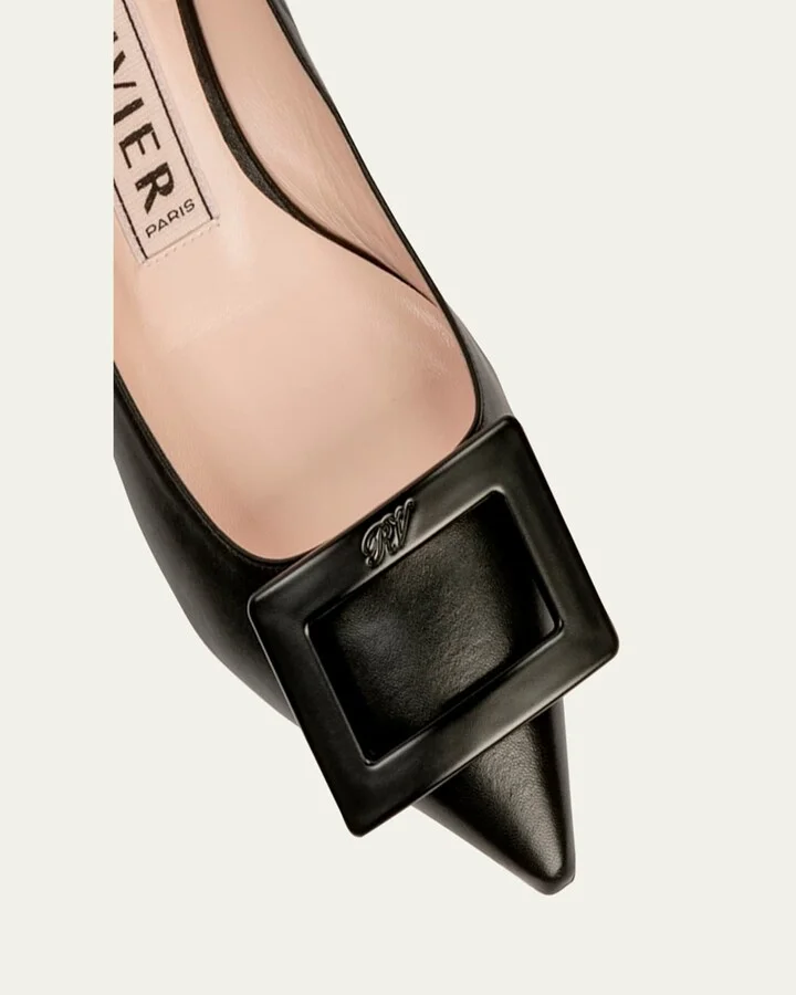 Gommettine Leather Ballet Flats with Tonal Buckle - Image 3