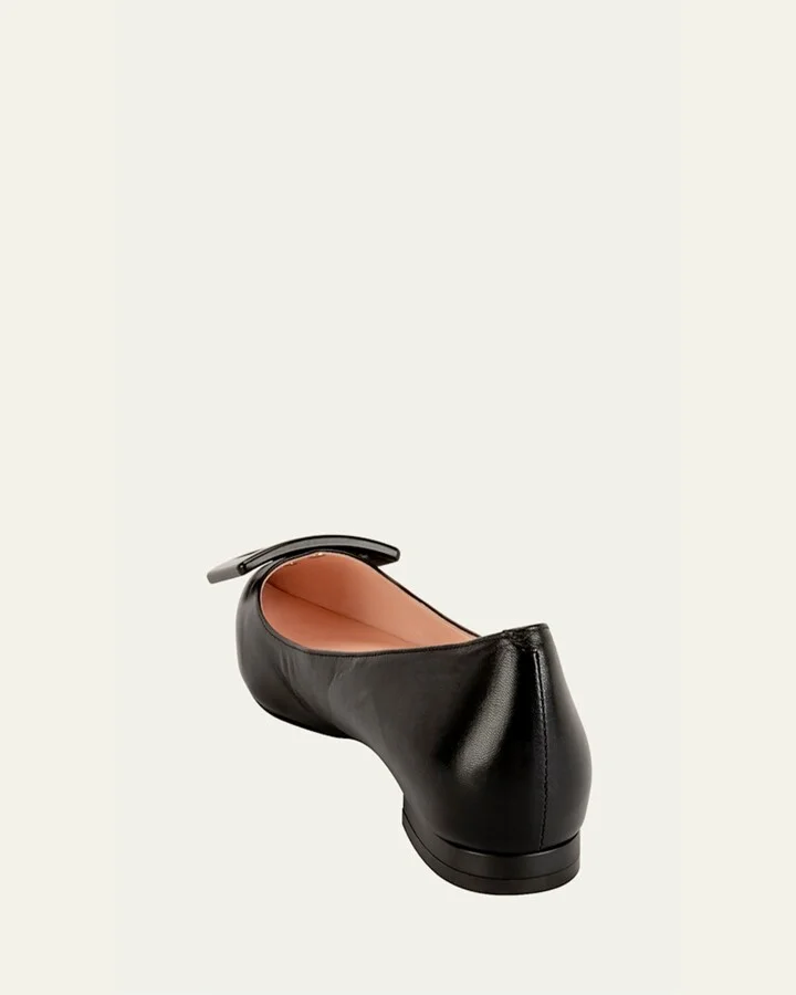 Gommettine Leather Ballet Flats with Tonal Buckle - Image 5