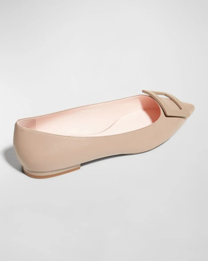 Gommettine Leather Buckle Ballerina Flats - Image 9