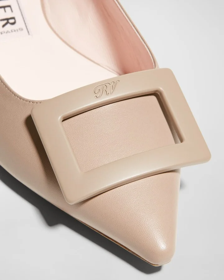 Gommettine Leather Buckle Ballerina Flats - Image 11