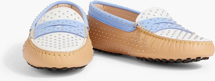 Gommini studded color-block leather loafers - Image 2