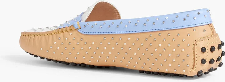 Gommini studded color-block leather loafers - Image 3