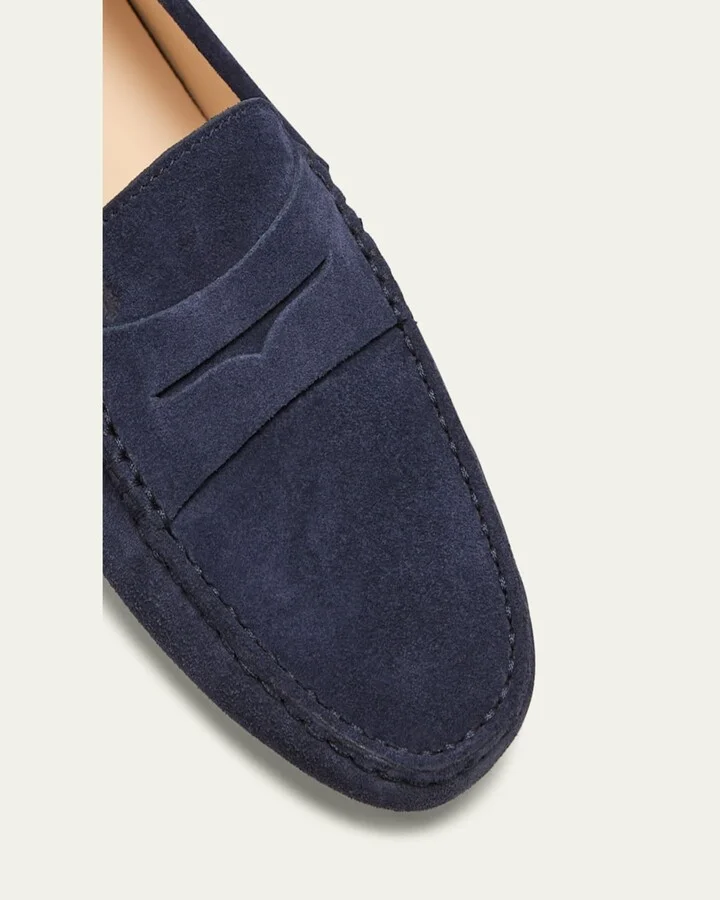 Gommini Suede Driver Penny Loafers - Image 3
