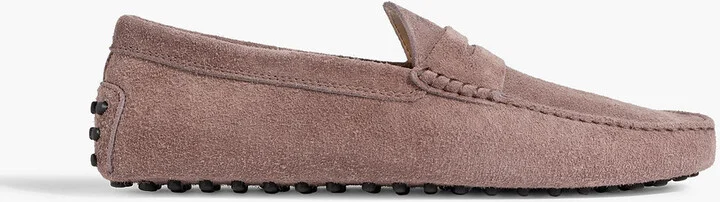 Gommino brushed-suede driving shoes