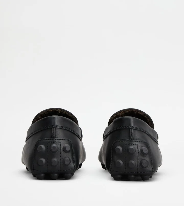 Gommino Bubble in Leather - Furry Lining - Image 3