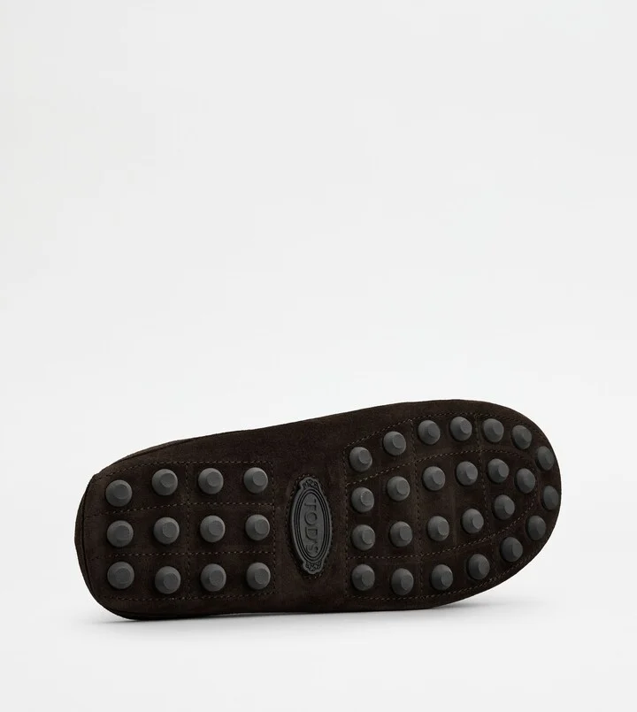 Gommino Bubble Mules in Suede - Furry Lining - Image 4