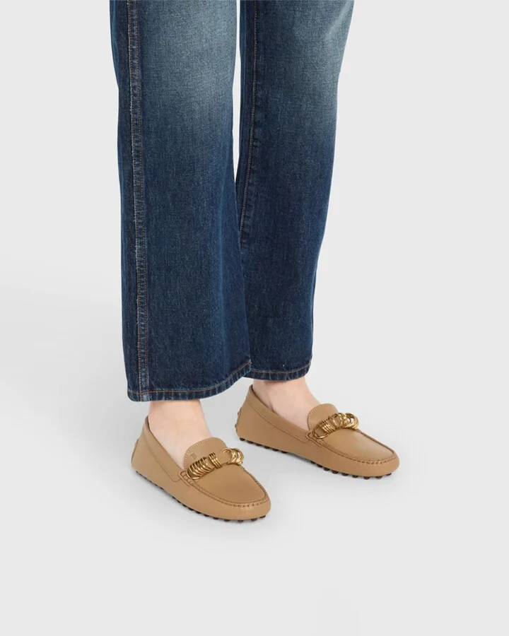 Gommino Calfskin Rings Driver Loafers - Image 5