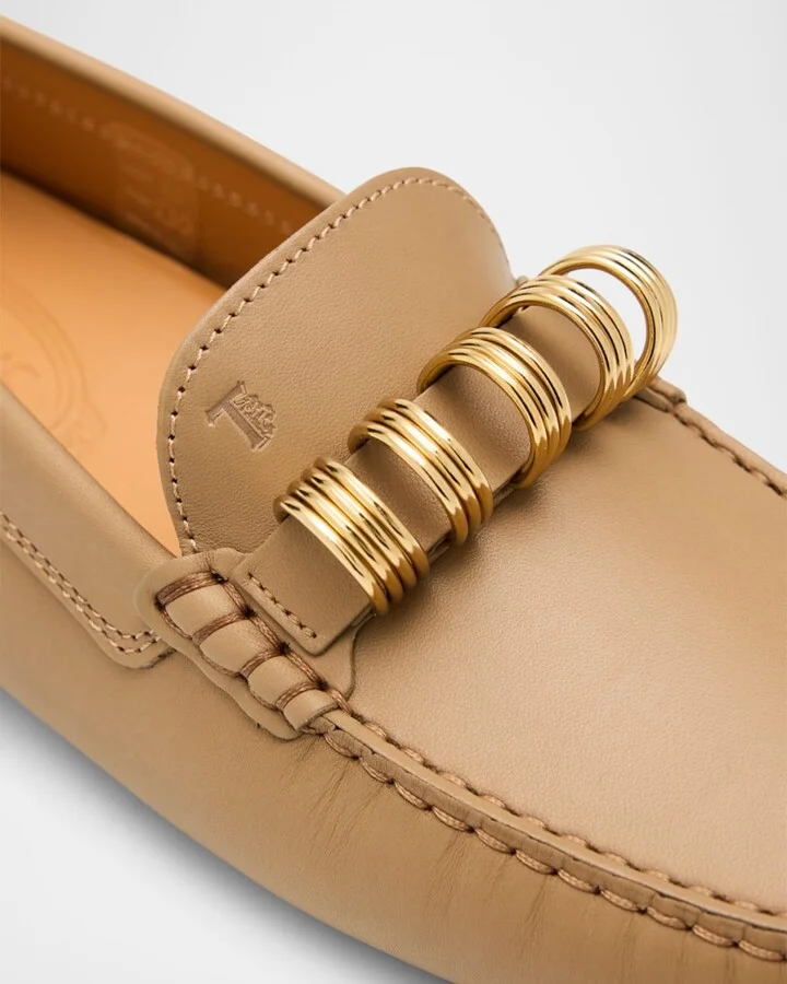 Gommino Calfskin Rings Driver Loafers - Image 7