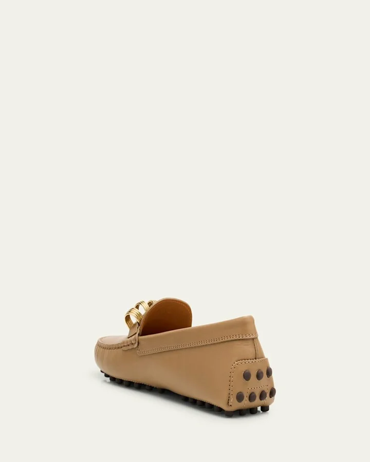 Gommino Calfskin Rings Driver Loafers - Image 4