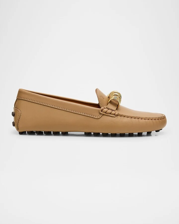 Gommino Calfskin Rings Driver Loafers
