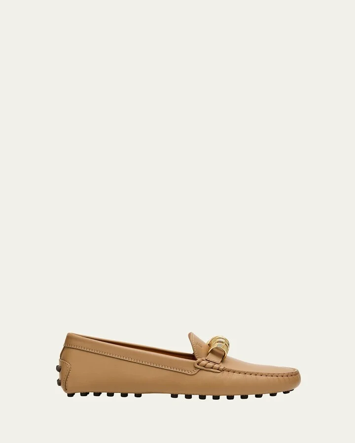 Gommino Calfskin Rings Driver Loafers