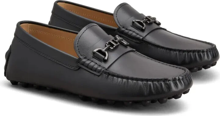 Gommino chain-detailing leather driving loafers - Image 2