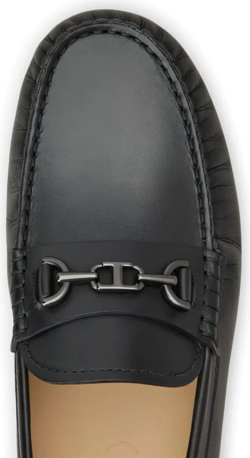 Gommino chain-detailing leather driving loafers - Image 5