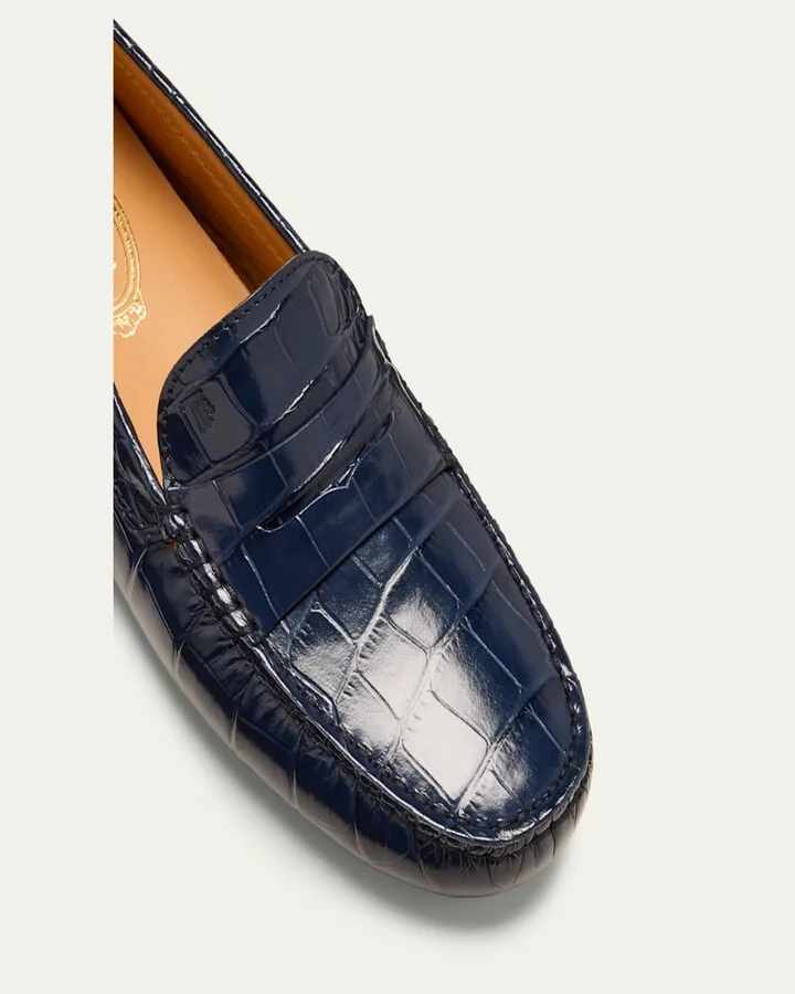 Gommino Croco Penny Driver Loafers - Image 2