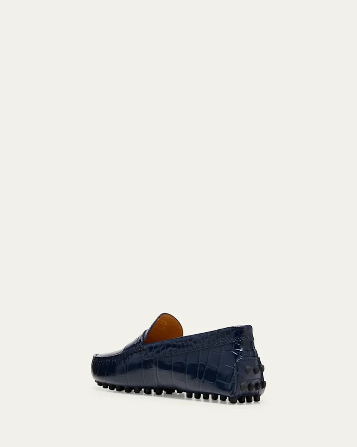 Gommino Croco Penny Driver Loafers - Image 3