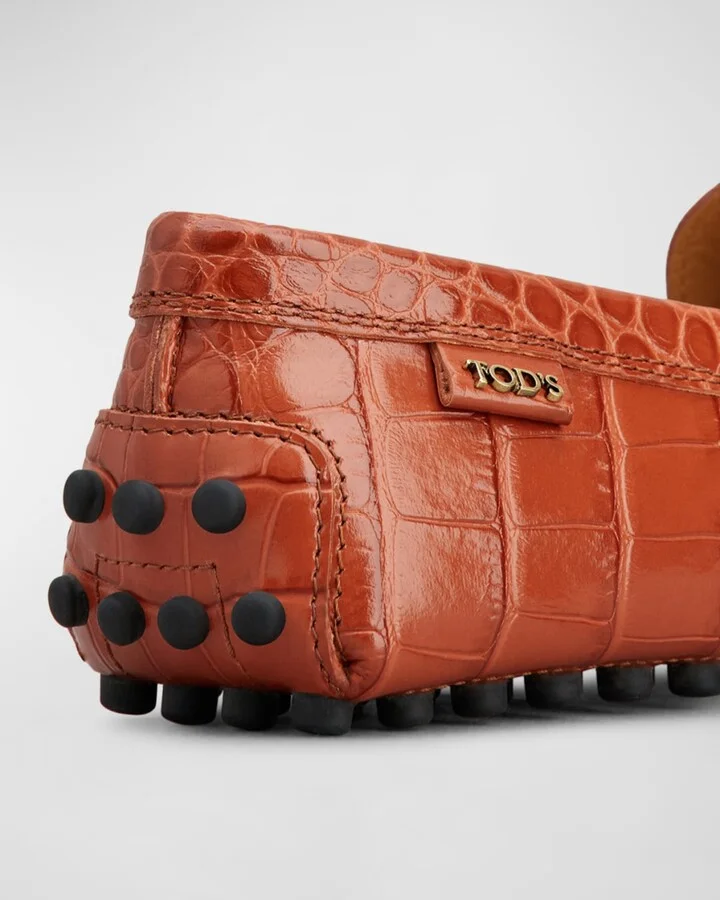 Gommino Croco Penny Driver Loafers - Image 5