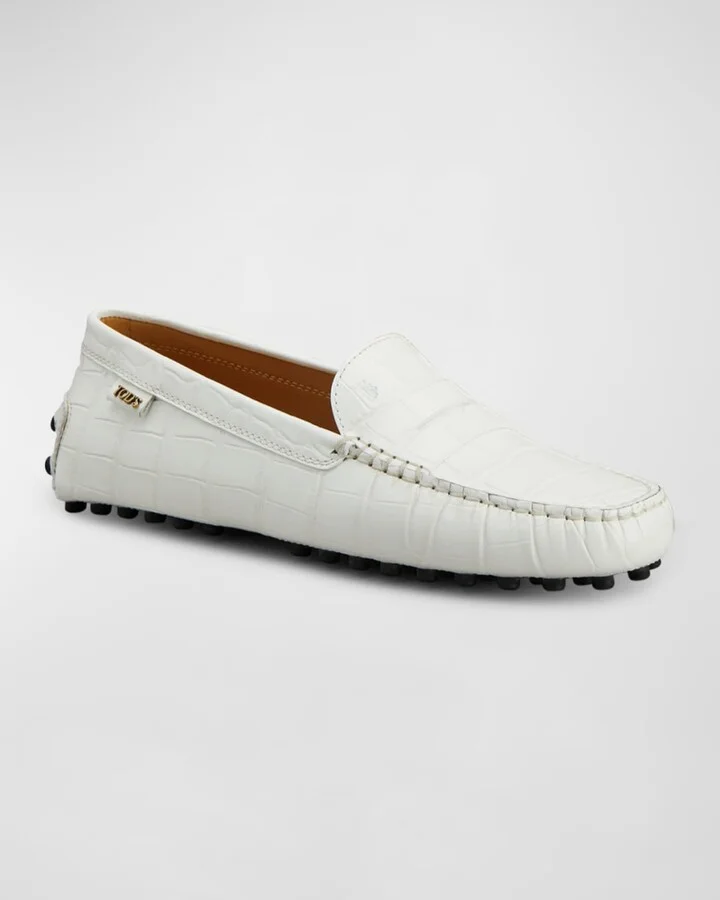 Gommino Croco Penny Driver Loafers - Image 2
