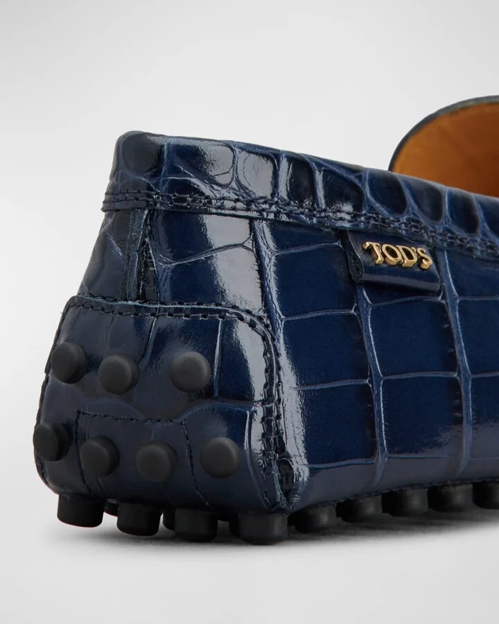 Gommino Croco Penny Driver Loafers - Image 6