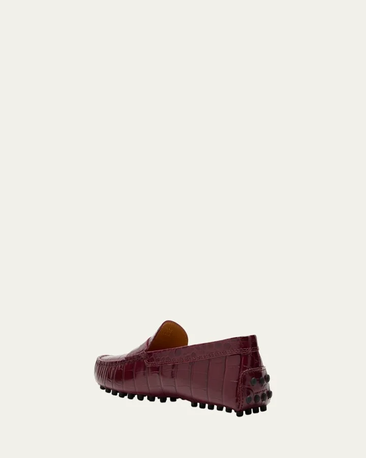 Gommino Croco Penny Driver Loafers - Image 3