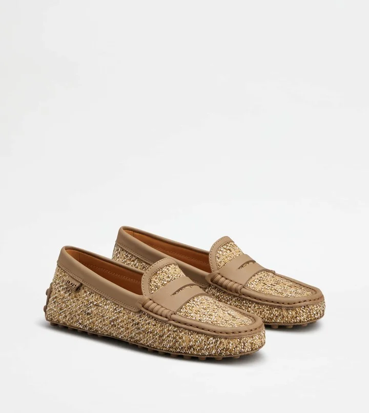 Gommino Driving Shoes in Fabric and Leather - Image 2