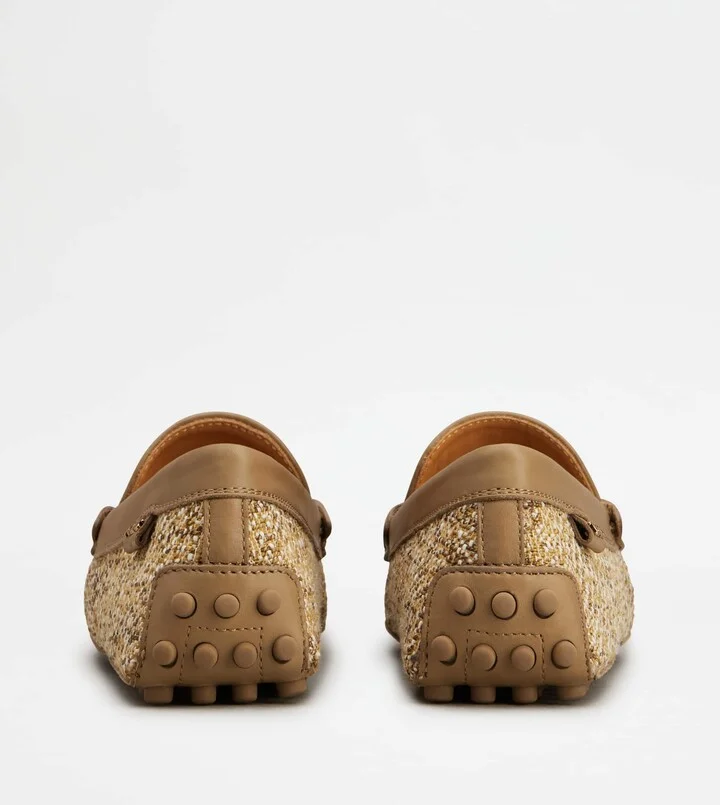 Gommino Driving Shoes in Fabric and Leather - Image 3