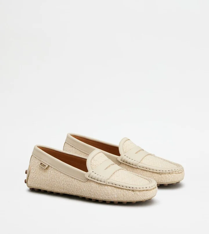 Gommino Driving Shoes in Fabric and Leather - Image 2