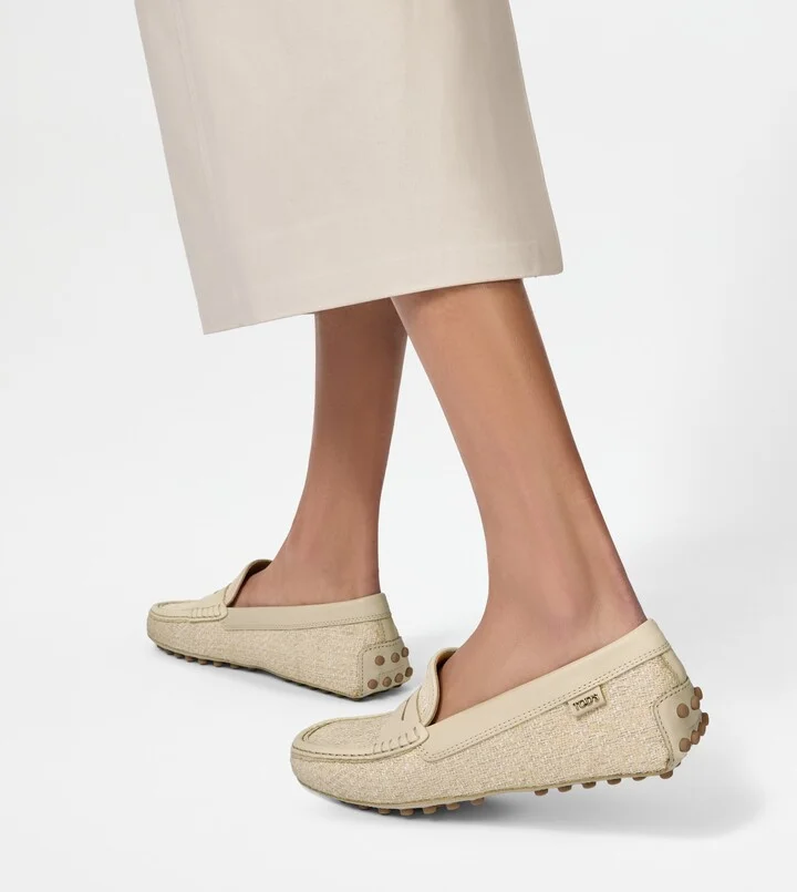 Gommino Driving Shoes in Fabric and Leather - Image 7