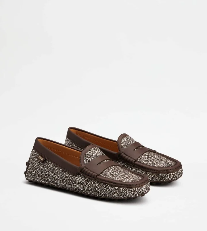Gommino Driving Shoes in Fabric and Leather - Image 2