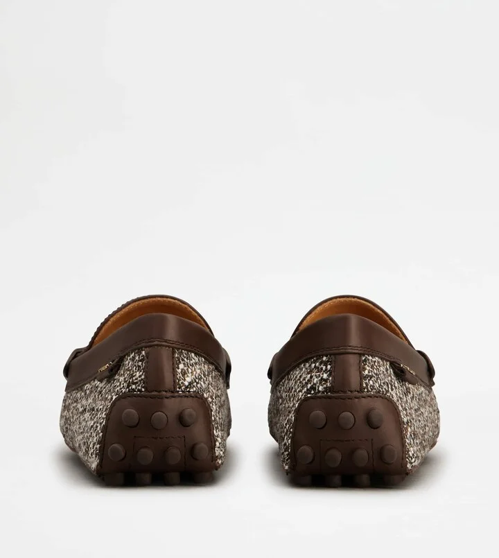 Gommino Driving Shoes in Fabric and Leather - Image 3