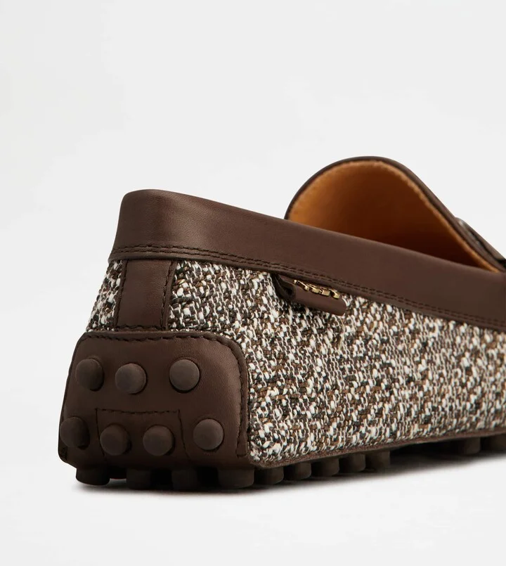Gommino Driving Shoes in Fabric and Leather - Image 5
