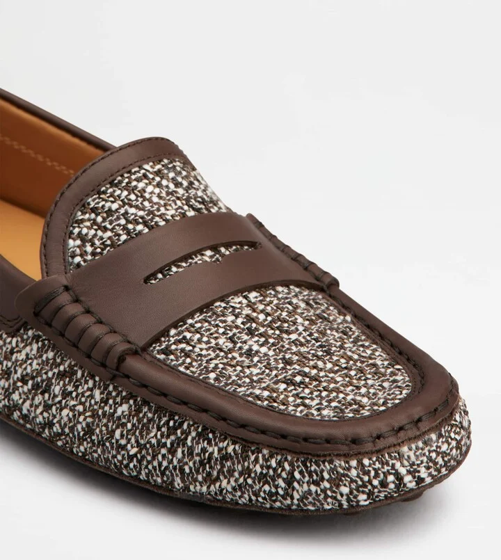 Gommino Driving Shoes in Fabric and Leather - Image 6